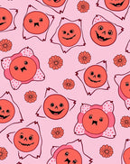 Cute Spooky Faces Flowers Design Rug