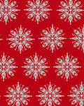 Red Snowflake Pattern Rug