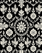Ornate Floral Medallion Pattern Rug