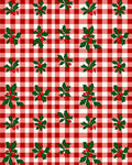 Red White Holly Berry Gingham Rug