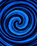 Cool Blue Swirl Pattern Design Rug