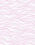 Soft Pink Wavy Stripe Whimsical Rug