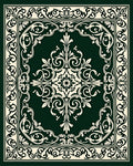 Ornate Vintage Floral Scroll Pattern Rug