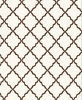 Quatrefoil Pattern Brown Geometric Rug