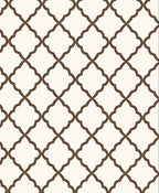 Quatrefoil Pattern Brown Geometric Rug