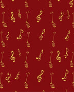 Golden Music Note Pattern Rug