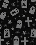 Spooky Ghost Tombstone Pattern Design Rug