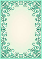 Art Nouveau Floral Scrollwork Design Rug