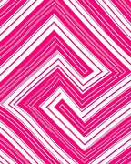 Bold Pink Geometric Stripe Pattern Rug