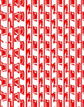 Red Vertical Geometric Pattern Rug