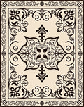 Ornate Floral Medallion Pattern Rug