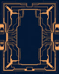 Futuristic Circuit Board Pattern Design Rug