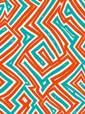 Retro Geometric Lines Pattern Rug