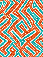 Retro Geometric Lines Pattern Rug