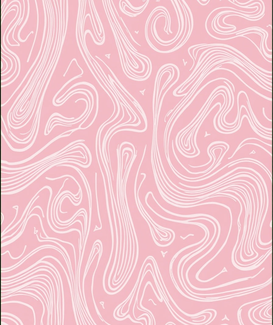 Pink Swirl Pattern Abstract Design Rug