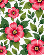 Tropical Hibiscus Flower Floral Pattern Design Rug