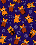 Whimsical Orange Cat Pattern Rug
