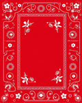 Ornate Floral Butterflies and Sunburst Design Rug