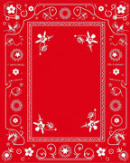 Ornate Floral Butterflies and Sunburst Design Rug