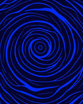Bold Blue Swirl Pattern Rug