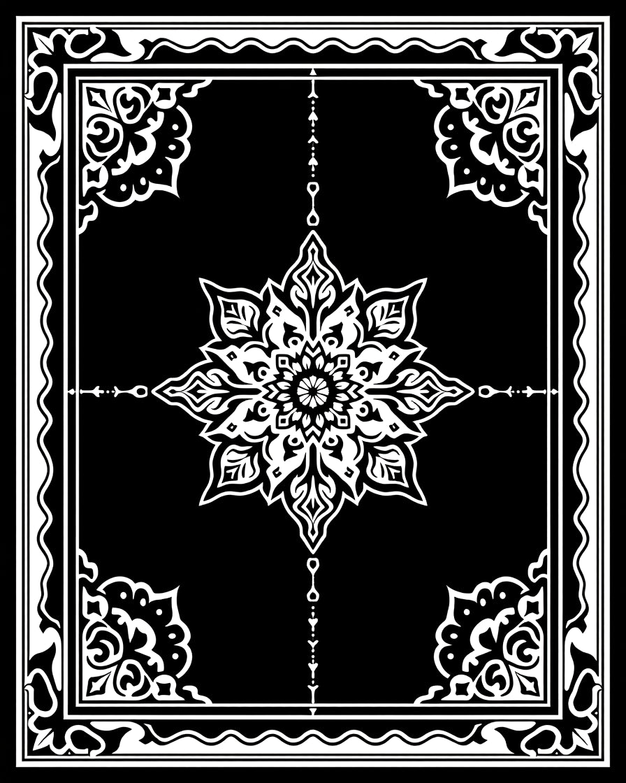 Intricate Floral Mandala Pattern Rug