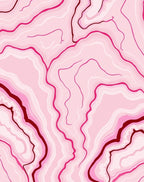 Pink Agate Inspired Swirl Pattern Rug