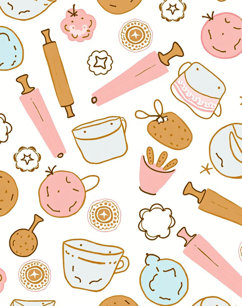 Whimsical Baking Pattern Delightful Design Rug