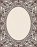 Ornate Black Floral Scrollwork Design Rug