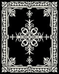 Ornate Floral Scrollwork Accent Rug