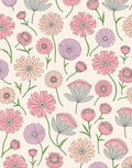 Delicate Floral Meadow Pattern Design Rug
