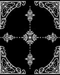 Ornate White Floral Symmetry Rug