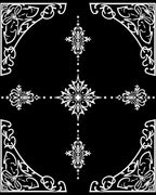 Ornate White Floral Symmetry Rug