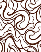 Swirling Abstract Line Art Rug