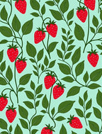 Farmhouse Strawberry Vine Pattern Rug