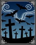 Cemetery Birds And Stormy Sky Design Rug
