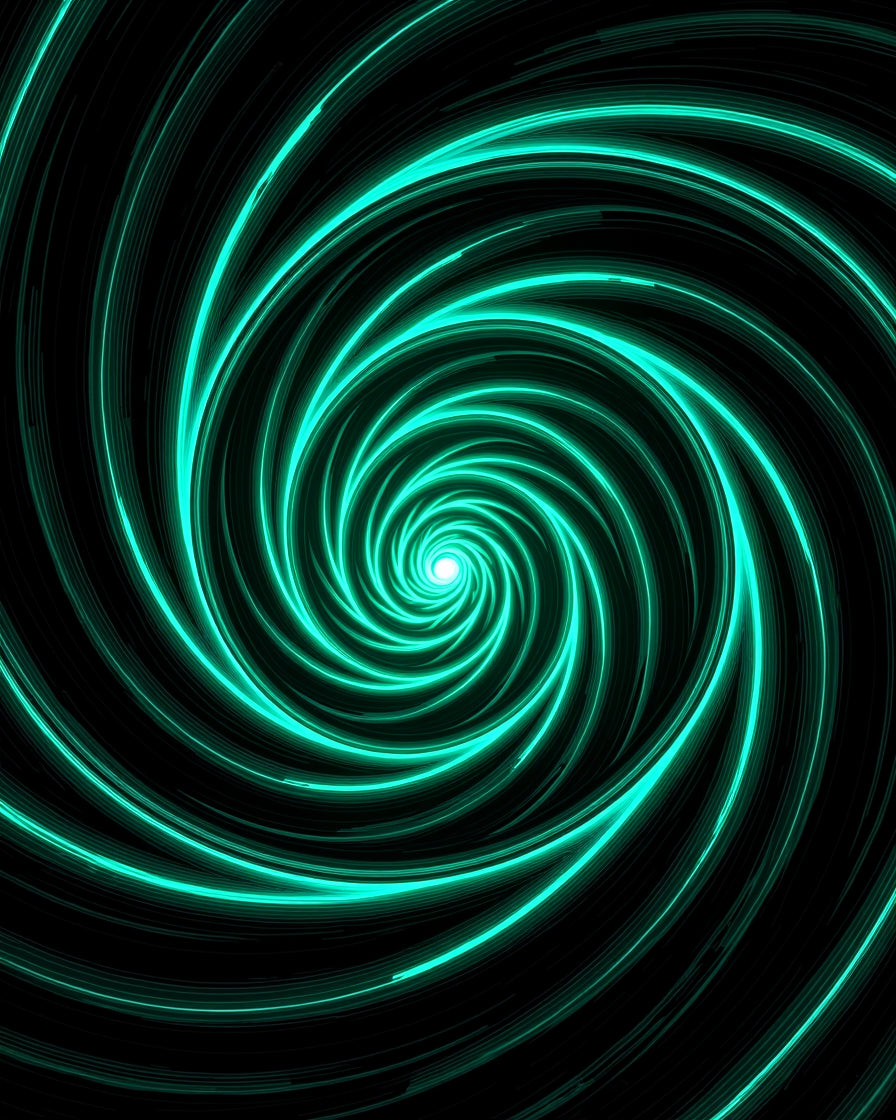 Abstract Neon Swirl Pattern Rug