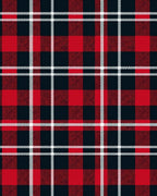 Bold Red Black Plaid Grid Pattern Rug