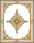 Ornate Gold Brown Floral Medallion Rug