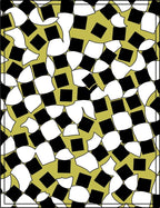 Abstract Checkerboard Style Pattern Rug