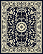 Vintage Floral Swirl Pattern Rug