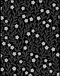 White Floral Vines Pattern Rug