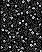 White Floral Vines Pattern Rug