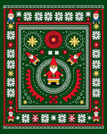Whimsical Gnome Christmas Folk Art Rug