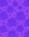 Purple Bloom Star Pattern Rug