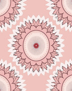 Soft Pink Mandala Geometric Pattern Rug