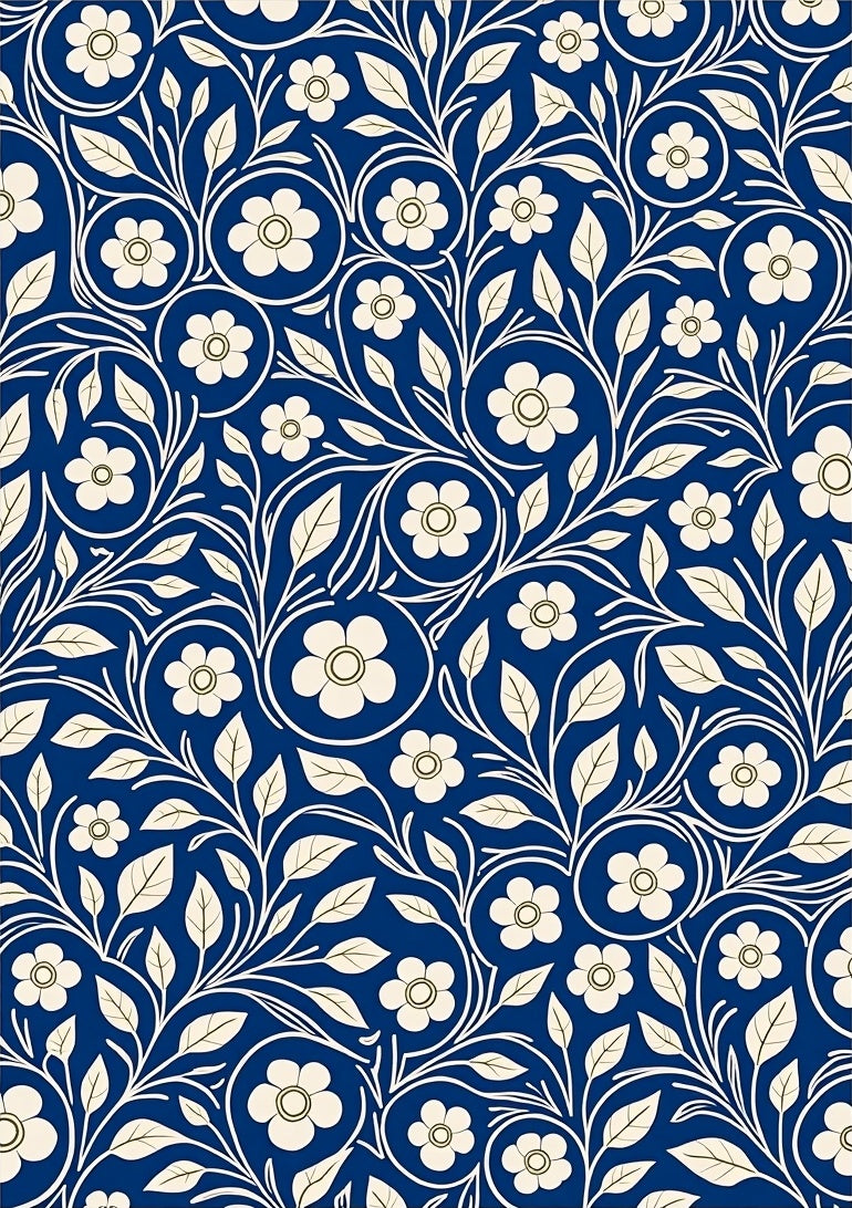 Classic Floral Vine Pattern Rug