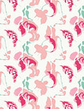 Abstract Pink Floral Shape Pattern Rug