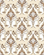 Antique Floral Damask Motif Rug