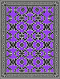 Bold Purple Black Abstract Pattern Rug