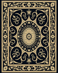 Ornate Floral and Scrollwork Pattern Rug